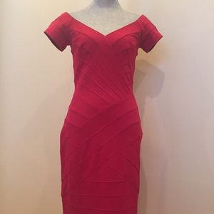 Tadashi Shoji bandage style cocktail dress